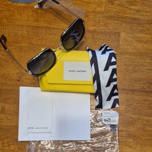 Marc Jacobs Black Sunglasses with Yellow Case